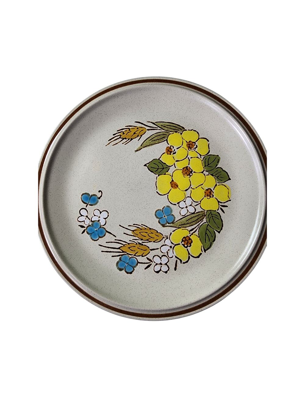 Set of 4 - FLORAL EXPRESSIONS Stoneware Springtime 10.5" Dinner Plates - Japan